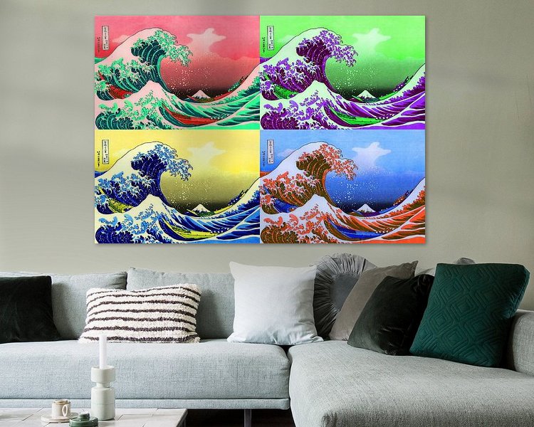 The Great Wave of Warhol (Kanagawa) Pop Art, Fuji, Japan by Roger